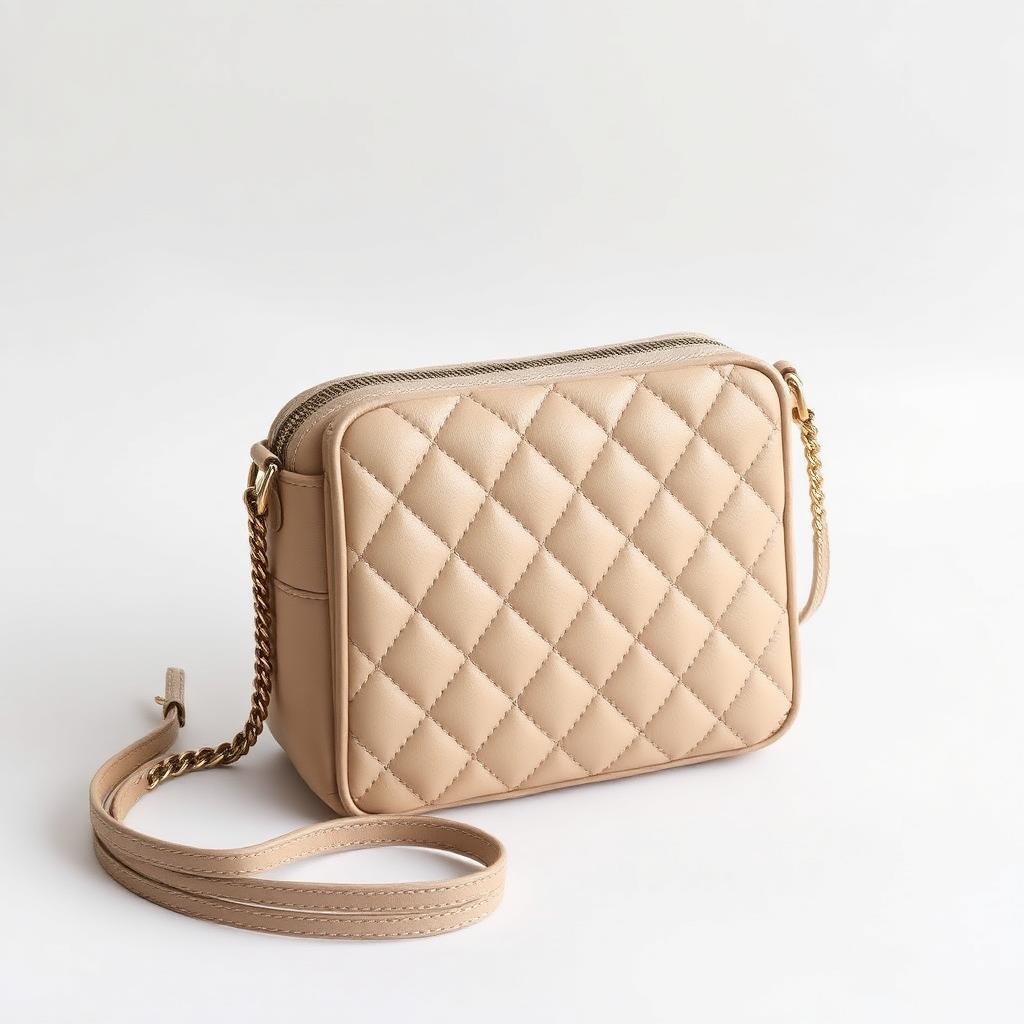 Bolsa Transversal Matelassê Bege