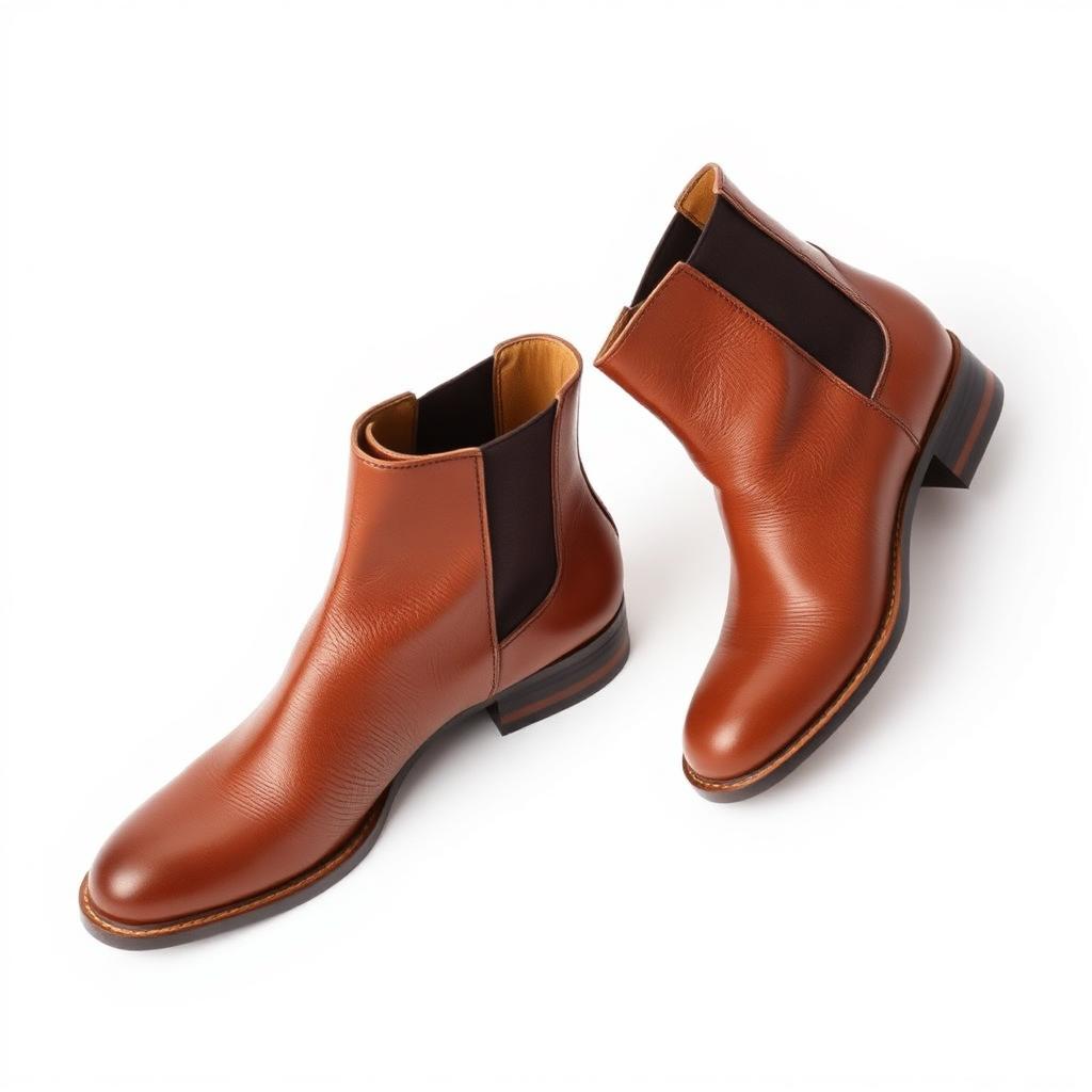 Bota Chelsea Couro Marrom